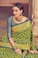 Trendy Silk Green Saree with Blouse