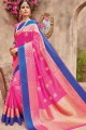 Pink  Banarasi Saree in Banarasi raw silk