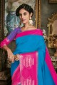 Stylish Blue Art silk Saree