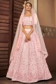 Georgette Lehenga Choli with Sequins in Pink