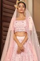 Georgette Lehenga Choli with Sequins in Pink