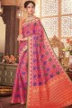 Patola silk Saree in Magenta with Blouse