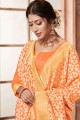 Banarasi Silk Orange Sarees