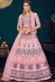 Pink Wedding Lehenga Choli with Thread Georgette