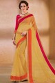 Saree in Golden Silk