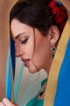 Silk Turquoise Saree Indian