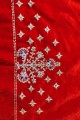 Velvet Embroidered Bridal Lehenga Choli in Red with Dupatta
