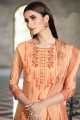 Orange Cotton Sharara Suit with Printed