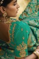 Green Saree in Jacquard with Weaving