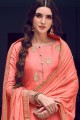 Peach Silk Pakistani Wedding Suit