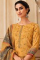 Yellow Cotton Palazzo Suit with Dupatta