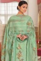Cotton Green Palazzo Suit in Embroidery Work