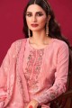 Pink Color Embroidered Georgette Palazzo Suits