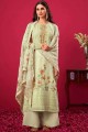 Embroidered Georgette Green Palazzo Suit with Dupatta