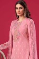 Palazzo Suit in Embroidered Georgette