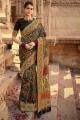 Weaving Silk Black Saree with Blouse