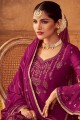 Purple Mirror Chinon chiffon Eid Palazzo Suit