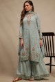 Georgette Eid Palazzo Suit with Thread