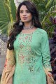 Cotton Green Palazzo Suit in Digital print