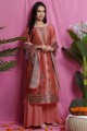 Chanderi Digital print Pink Salwar Kameez with Dupatta