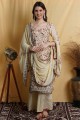 Silk Palazzo Suit with Embroidered