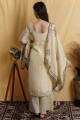 Silk Palazzo Suit with Embroidered