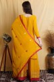 Chinon chiffon Palazzo Suit in Yellow with Mirror