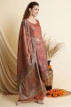 Tussar silk Rust  Palazzo Suit in Digital print