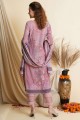 Crepe Palazzo Suit with Digital print in Pink