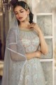 Net Thread Off white Diwali  Anarkali Suit with Dupatta