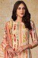 Multicolor Patiala Suit in Digital print Muslin