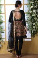 Black Art silk Anarkali Suit