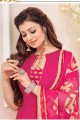 Appealing Pink Cotton Patiala Salwar Kameez
