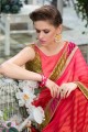 Modish Pink Chiffon Saree