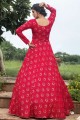 Rani pink Georgette Gown Dress