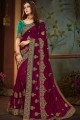 New Purple Vichitra Silk saree