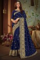 Admirable Nevy Blue Vichitra Silk saree