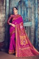Impressive Majenta Nylon Silk saree