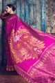 Impressive Majenta Nylon Silk saree