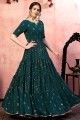 Green Georgette Gown Dress