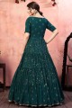 Green Georgette Gown Dress
