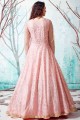 Pink Net Gown Dress