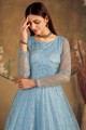 Sky blue Net Gown Dress