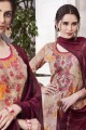 Glorious Multi Color Cotton Slub Print with Work Patiala Suit