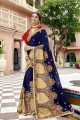 Fascinating Nevy Blue Georgette saree