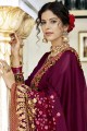 Fascinating Purple Georgette saree