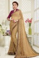 Appealing Gold Brasso saree