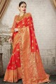 Ravishing Red Silk saree