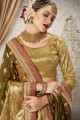 Elegant Mehendi Green Silk saree