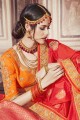 Gorgeous Red Heavy Banarasi Silk saree